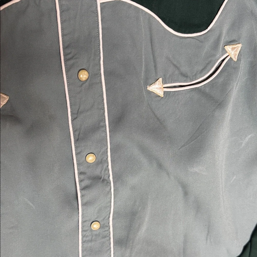 H Bar C Ranchwear Western Shirt in Emerald Sage - Picture 9 of 12